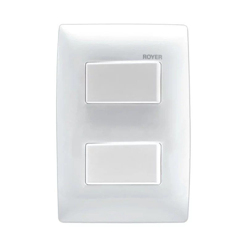 Placa armada con 2 Interruptores Blanco Royer 100 Eaton