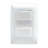 Placa armada con 2 Interruptores Blanco Royer 100 Eaton