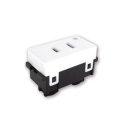 Contacto sencillo 2P 15A 127VCA color Blanco Royer 100 Eaton