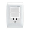 Placa armada con 2 Interruptores y contacto 2P+T Blanco Royer 100 Eaton