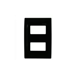 Placa armada con Interruptor y contacto 2P+T Negro Royer 100 Eaton