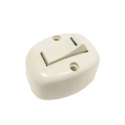 Apagador sencillo de sobreponer 10A 127V Marfil Royer