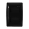 Placa armada con 2 Interruptores Negro Royer 100 Eaton