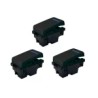 Placa armada con 3 Interruptores Negro Royer 100 Eaton