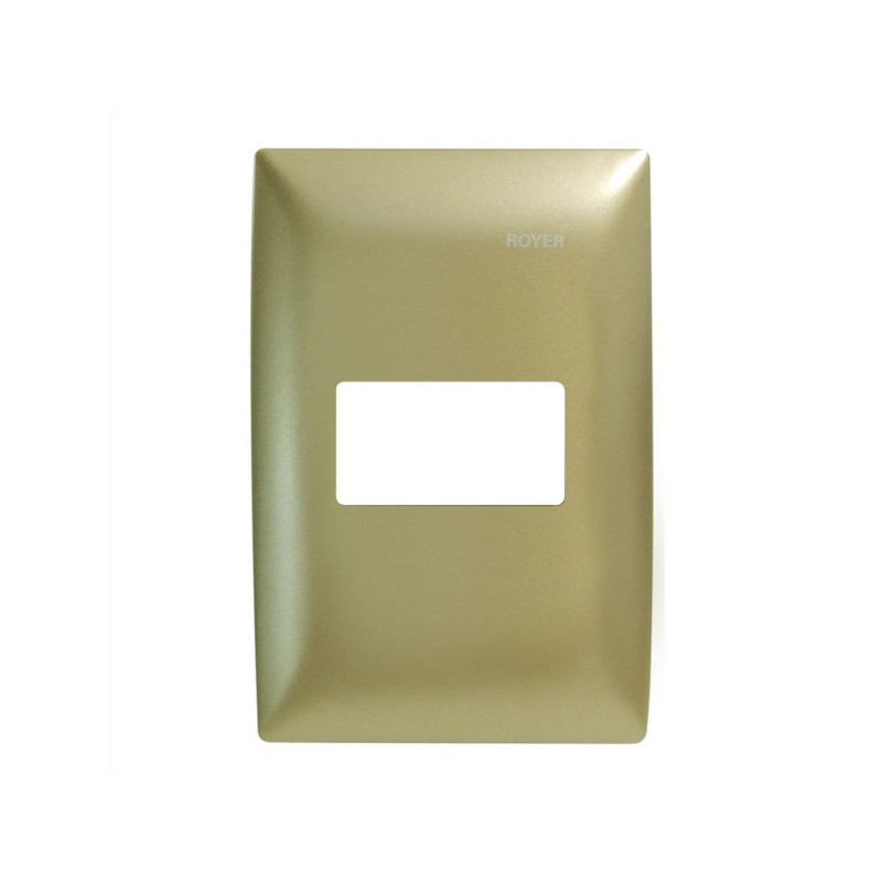 Placa de 1 módulo color Champagne Royer 100 Eaton