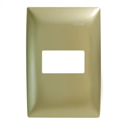 Placa de 1 módulo color Champagne Royer 100 Eaton
