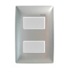 Placa armada con 2 Interruptores Plata Royer 100 Eaton