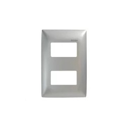 Placa armada con 2 Interruptores Plata Royer 100 Eaton