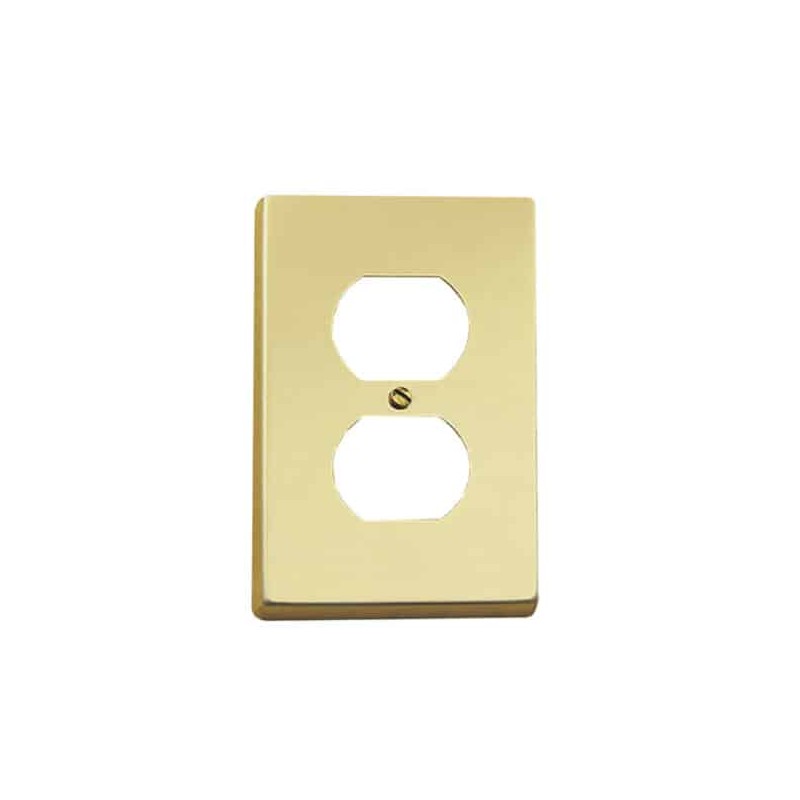 Placa para contacto dúplex de aluminio Dorado Royer