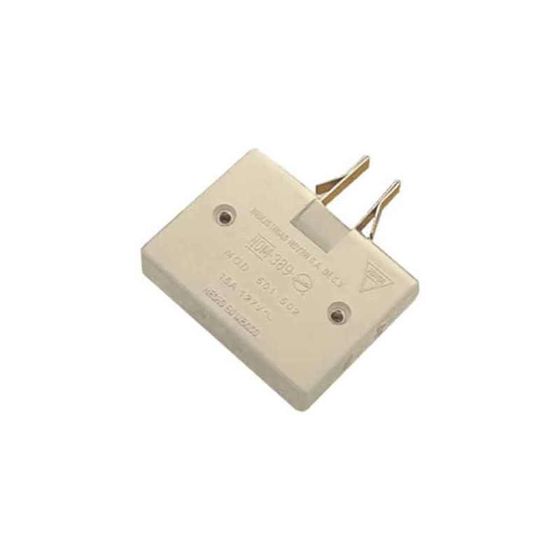 Multicontacto triple bisagra 15A 127V Royer