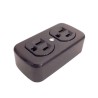 Contacto dúplex café de sobreponer 2P+T 15A 127V Royer