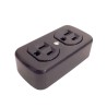 Contacto dúplex café de sobreponer 2P+T 15A 127V Royer