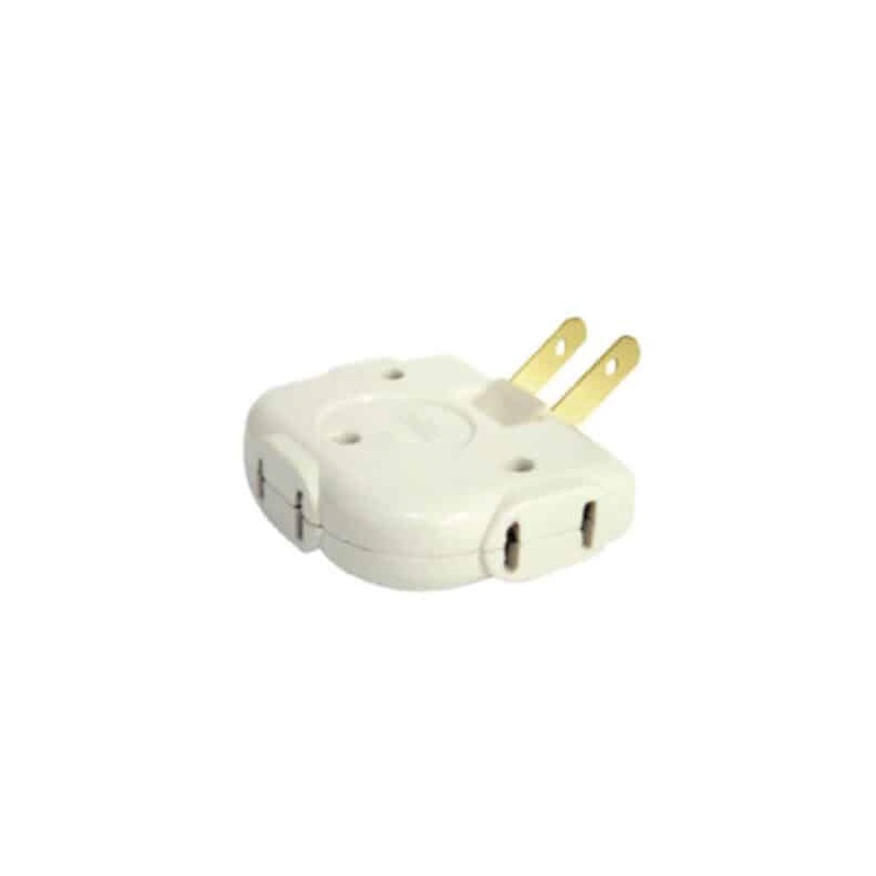 Clavija de visagra 15A 125V Blanco Illux
