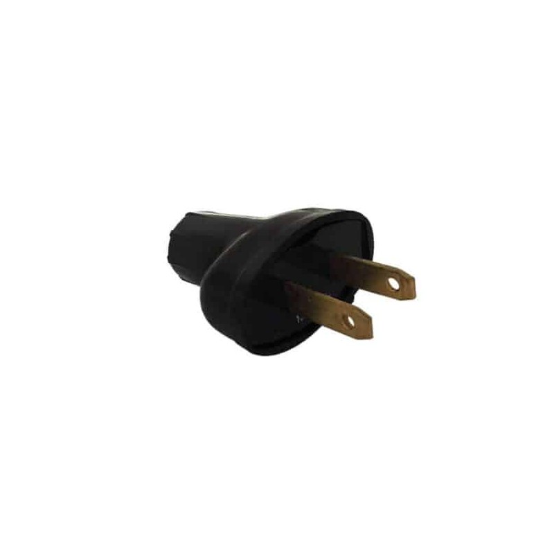 Clavija ovalada 127V Negro Illux