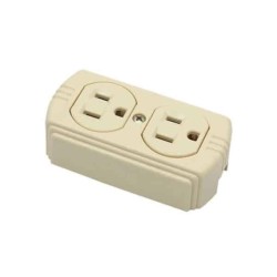 Contacto dúplex aterrizado Marfil Illux