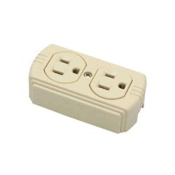 Contacto dúplex aterrizado Marfil Illux