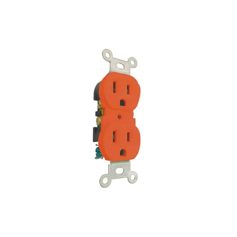 Contacto dúplex de tierra aislada Naranja Illux