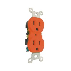 Contacto dúplex de tierra aislada Naranja Illux