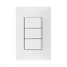 Placa con 3 Interruptores sencillos Blanco Simon 25