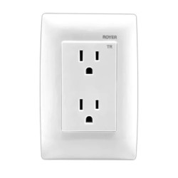 Placa con contacto dúplex Blanco Royer 100 Eaton