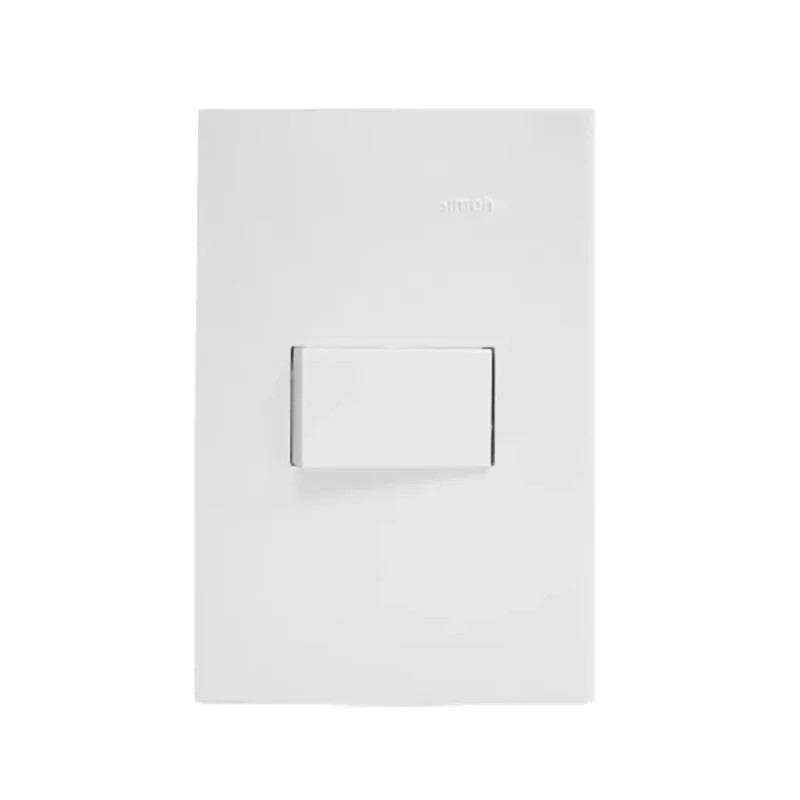 Placa con interruptor 2 vías Blanco Simon 25