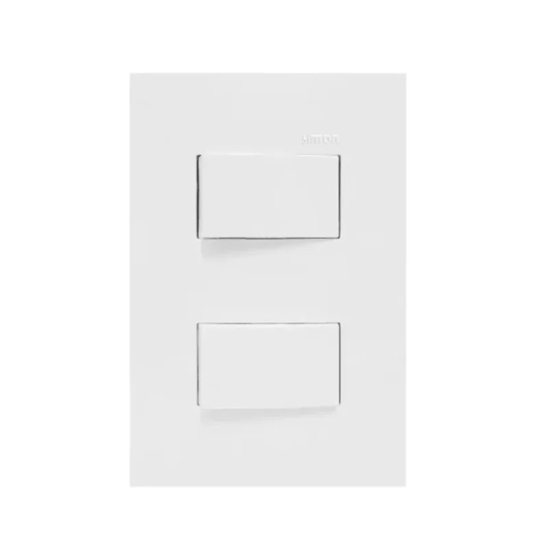 Placa con Interruptor sencillo + Interruptor 3 vías Blanco Simon 25