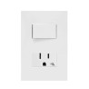 Placa con Interruptor y Contacto 2P+T Blanco Simon 25