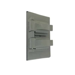 Placa para contacto dúplex de plástico para intemperie Illux