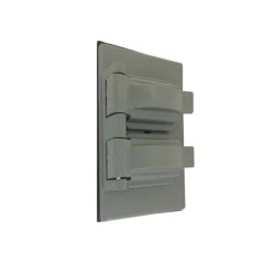 Placa para contacto dúplex de plástico para intemperie Illux