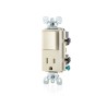 Apagador con contacto 15A 120V Marfil Leviton