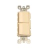 Apagador doble de 3 vías 15A 120/277V Decora Leviton