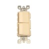 Apagador doble de 3 vías 15A 120/277V Decora Leviton