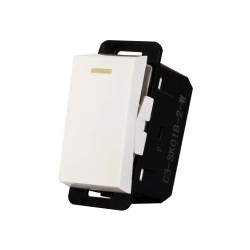 Apagador sencillo 1/3 10A 250V Stalo & Kristalo Leviton