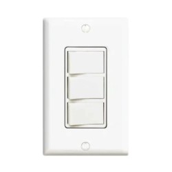 Apagador triple 15A 120V Blanco Decora Leviton
