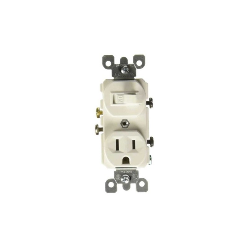Apagador y contacto 15A 125V Leviton