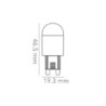 Ampolleta LED G9 Luz cálida 2W Tecnolite