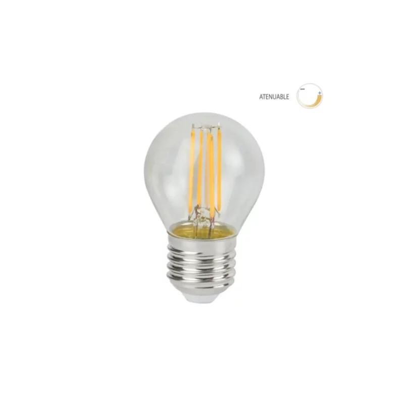 Foco LED filamento E27 G45 Luz cálida 4.5W Tecnolite