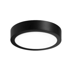 Lámpara de Techo LED Tipo Plafón para Interior Luz Cálida 8W Negro Illux