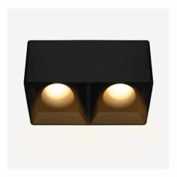 Lampara de techo Downlight LED 15W Negro Illux