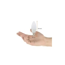 Foco LED vela E14 Luz fría 4W Tecnolite