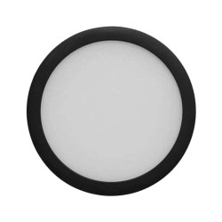 Plafón SMD LED Luz fría 8W Negro Illux