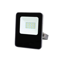 Reflector LED Luz fría 10W Negro Tecnolite