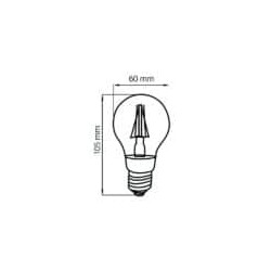 Foco LED Filamento 7W Luz Cálida Base A19 Tecnolite