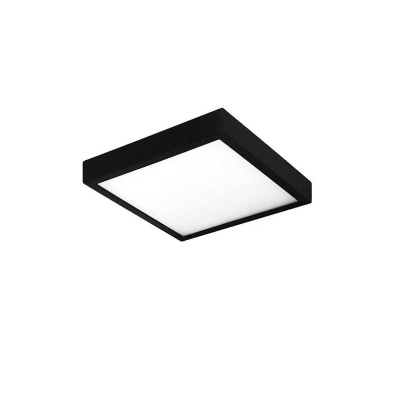 Plafón SMD LED Luz fría 15W Negro Illux